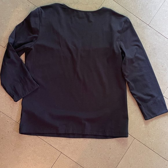 Gerry Weber Woman's Vneck jersey top with metal detail - Size 8 - Picture 6 of 13